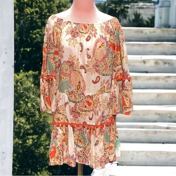 TRUE DESTINATION RESORT WEAR CRUISE VACATION BEACH COVERUP DRESS SWIMWEAR SMALL - Picture 1 of 6